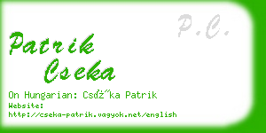 patrik cseka business card